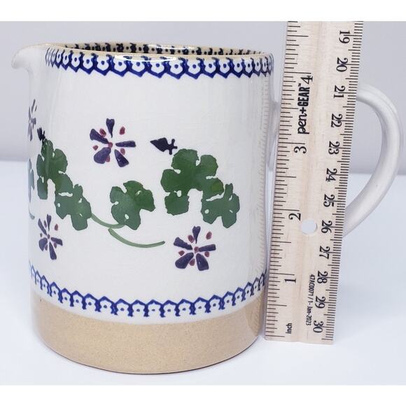 VINTAGE NICHOLAS MOSSE POTTERY Rustic Farmhouse JUG/CREAMER MADE IN IRELAND - Picture 10 of 12